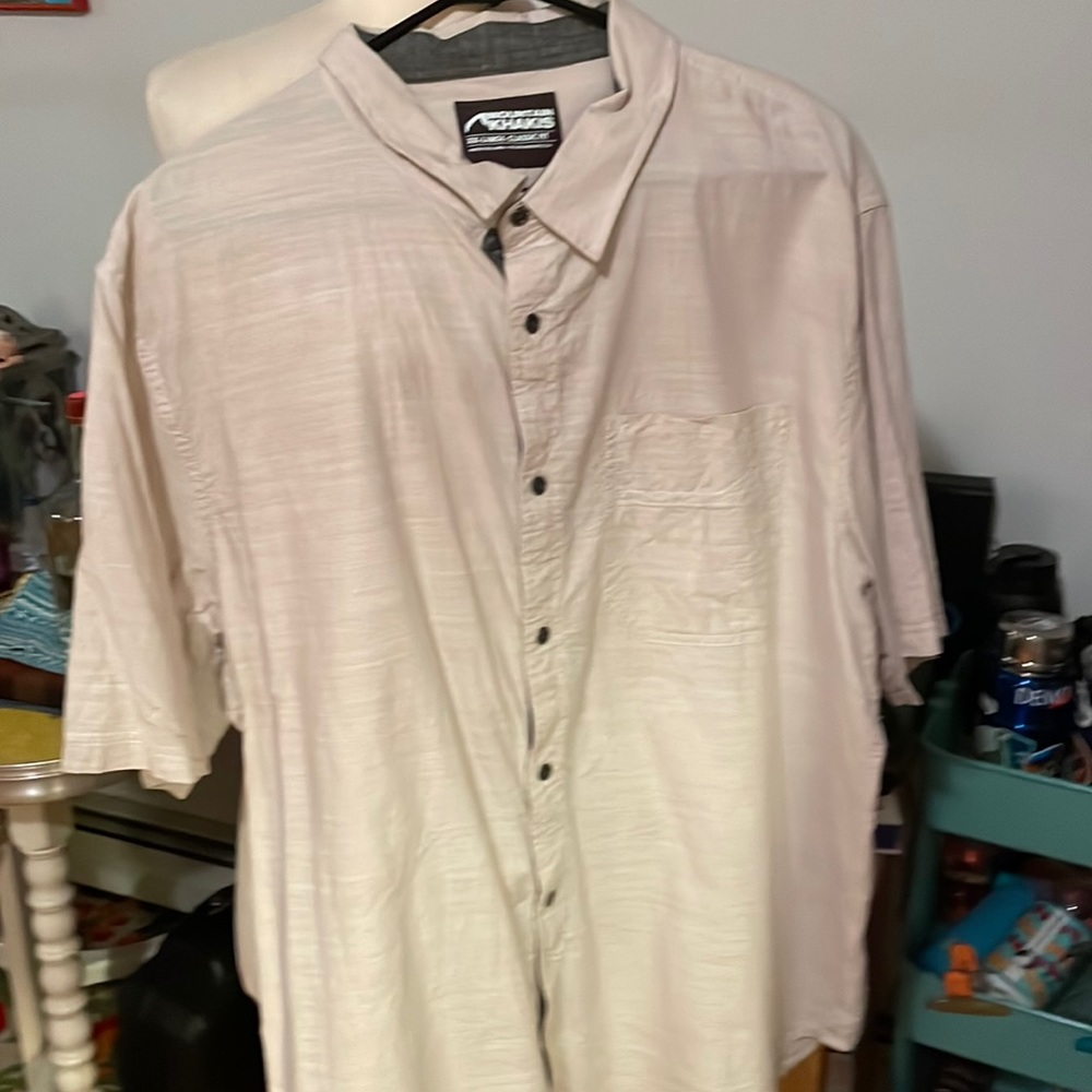 MOUNTAIN KHAKIS M’s XXL “PHELPS” SS BD SHIRT COLOR: CREAM